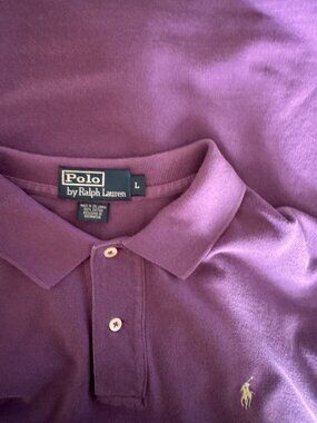 Men's Size L Purple Polo by Ralph Lauren Short Sleeve Shirt  #06
